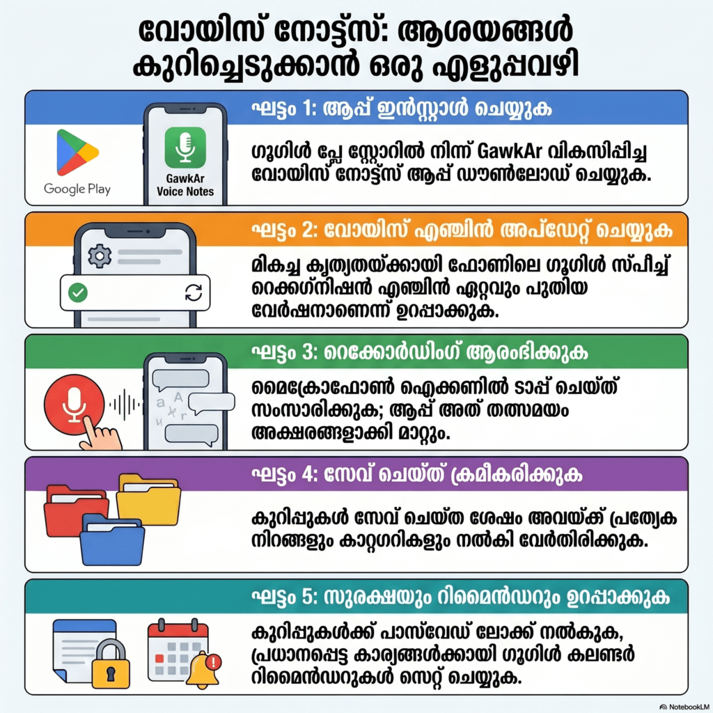 How to use voice note app