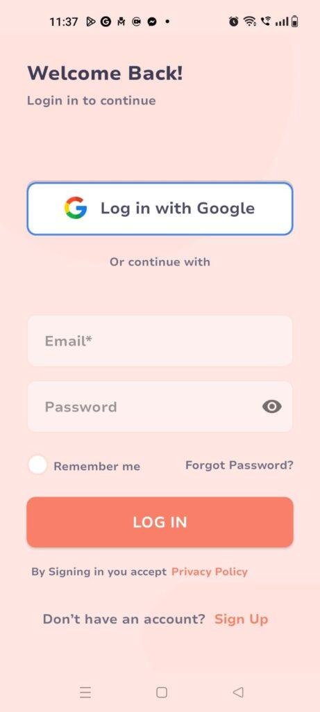 Aksharathalukal app login screen with Google Sign-In, email login, password field, and user registration options.