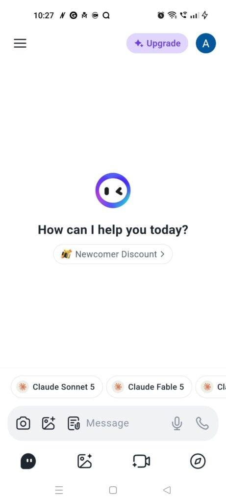 Monica AI login screen with Google and Email sign-in options 